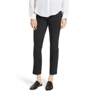 Vince Black Cropped Straight-Leg Ankle Pants
